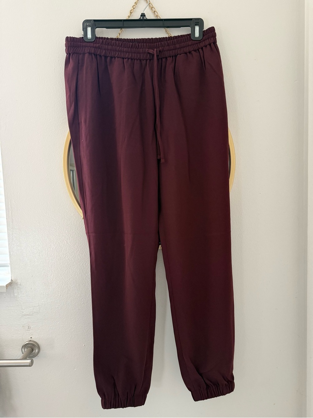 Express Women's Burgundy Drawstring Jogger Pants